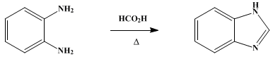 Reaction equation for BENZIMIDAZOLE