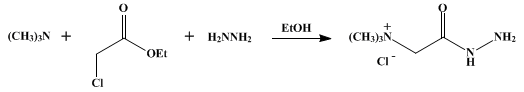 Reaction equation for BETAINE HYDRAZIDE HYDROCHLORIDE (Girard’s Reagent)