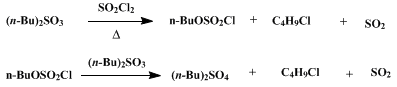 Reaction equation for n-BUTYL SULFATE