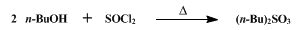 Reaction equation for n-BUTYL SULFITE