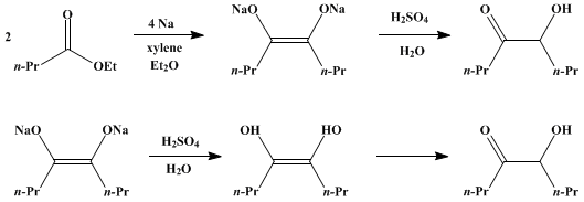 Reaction equation for BUTYROIN (4-Octanone, 5-hydroxy-)