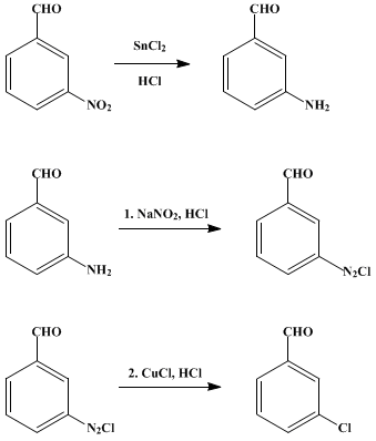 Reaction equation for m-CHLOROBENZALDEHYDE (Benzaldehyde, m-chloro-)