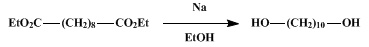 Reaction equation for DECAMETHYLENE GLYCOL (1,10-Decanediol)