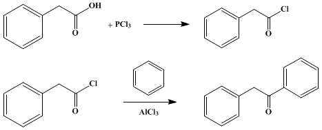 Reaction equation for DESOXYBENZOIN