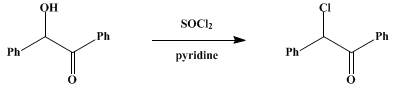 Reaction equation for DESYL CHLORIDE (Acetophenone, α-chloro-α-phenyl-)