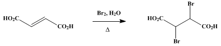Reaction equation for α,β-DIBROMOSUCCINIC ACID (Succinic acid, α,β-dibromo-)