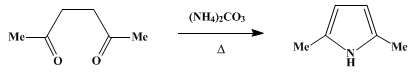 Reaction equation for 2,5-DIMETHYLPYRROLE (Pyrrole, 2,5-dimethyl-)