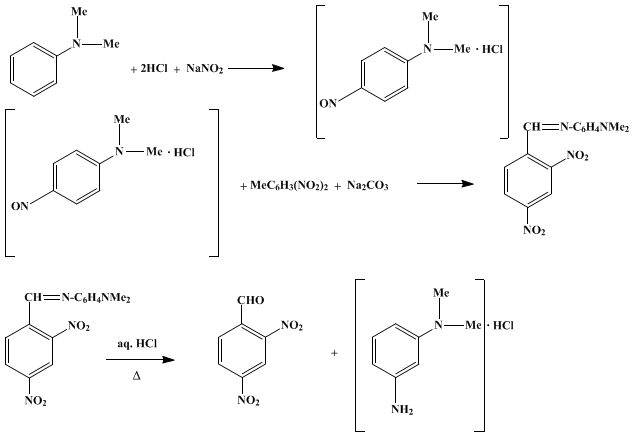 Reaction equation for 2,4-DINITROBENZALDEHYDE (Benzaldehyde, 2,4-dinitro-)