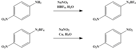 Reaction equation for p-DINITROBENZENE (Benzene, p-dinitro-)