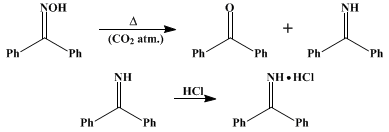 Reaction equation for DIPHENYLMETHANE IMINE HYDROCHLORIDE (Benzohydrylideneimine, hydrochloride)