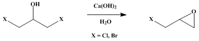 Reaction equation for EPICHLOROHYDRIN AND EPIBROMOHYDRIN