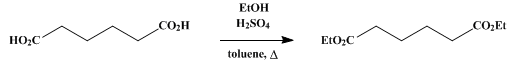 Reaction equation for ETHYL ADIPATE (Adipic acid, diethyl ester)