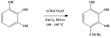 Reaction equation for GALLACETOPHENONE
