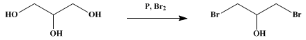 Reaction equation for GLYCEROL α,γ-DIBROMOHYDRIN (2-Propanol, 1,3-dibromo-)