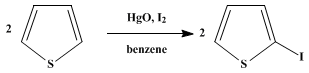 Reaction equation for 2-IODOTHIOPHENE (Thiophene, 2-iodo-)