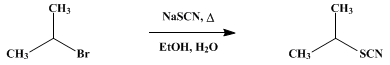 Reaction equation for ISOPROPYL THIOCYANATE (Thiocyanic acid, isopropyl ester)