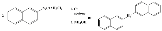 Reaction equation for MERCURY DI-β-NAPHTHYL (Mercury, di-2-naphthyl-)