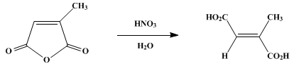 Reaction equation for MESACONIC ACID