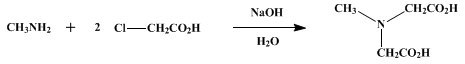 Reaction equation for METHYLIMINODIACETIC ACID (Acetic acid, methyliminodi-)