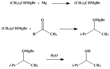 Reaction equation for METHYL ISOPROPYL CARBINOL (2-Butanol, 3-methyl-)