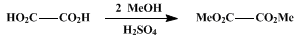 Reaction equation for METHYL OXALATE (Oxalic acid, dimethyl ester)