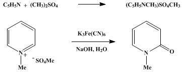Reaction equation for 1-METHYL-2-PYRIDONE ([2(1)-Pyridone, 1-methyl-])