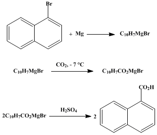 Reaction equation for α-NAPHTHOIC ACID (1-Naphthoic acid)