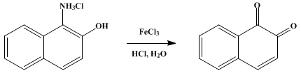 Reaction equation for 1,2-NAPHTHOQUINONE