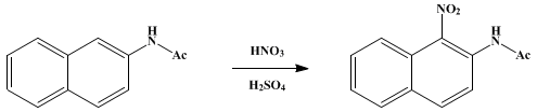 Reaction equation for 1-NITRO-2-ACETYLAMINONAPHTHALENE (Acetamide, N-(1-nitro-2-naphthyl)-)
