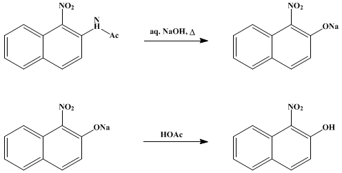 Reaction equation for 1-NITRO-2-NAPHTHOL (2-Naphthol, 1-nitro-)