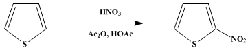 Reaction equation for 2-NITROTHIOPHENE (Thiophene, 2-nitro-)