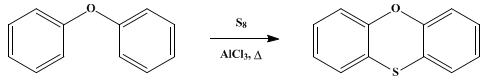Reaction equation for PHENOXTHIN (Phenoxathiin)