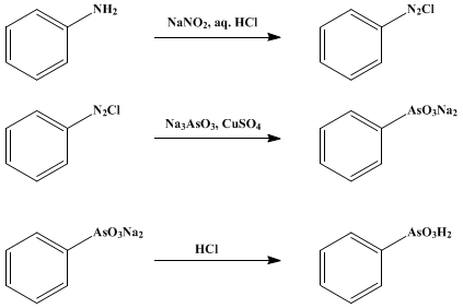 Reaction equation for PHENYLARSONIC ACID (Benzenearsonic acid)