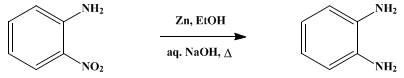 Reaction equation for o-PHENYLENEDIAMINE