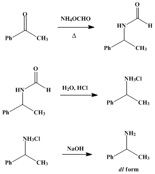 Reaction equation for α-PHENYLETHYLAMINE (Benzylamine, α-methyl-)