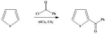 Reaction equation for PHENYL THIENYL KETONE (Ketone, phenyl 2-thienyl)