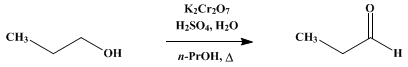 Reaction equation for PROPIONALDEHYDE