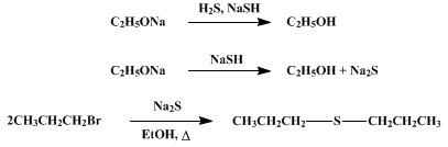 Reaction equation for n-PROPYL SULFIDE