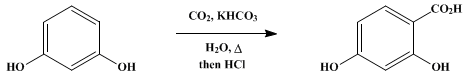 Reaction equation for β-RESORCYLIC ACID