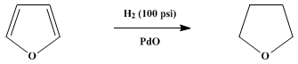 Reaction equation for TETRAHYDROFURAN (Furan, tetrahydro-)