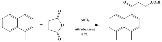 Reaction equation for β-(3-ACENAPHTHOYL)PROPIONIC ACID (Acenaphthenebutyric acid, γ-oxo)