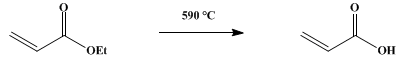 Reaction equation for ACRYLIC ACID (I. PYROLYSIS METHOD)