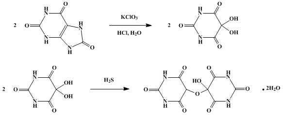 Reaction equation for ALLOXANTIN DIHYDRATE