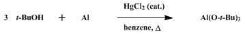 Reaction equation for ALUMINUM tert-BUTOXIDE