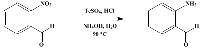 Reaction equation for o-AMINOBENZALDEHYDE (Anthranilaldehyde)