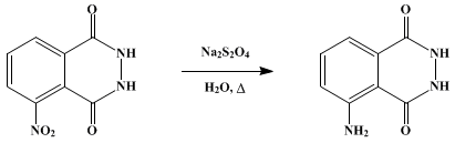Reaction equation for 5-AMINO-2,3-DIHYDRO-1,4-PHTHALAZINEDIONE (1,4-Phthalazinedione, 5-amino-2,3-dihydro-)