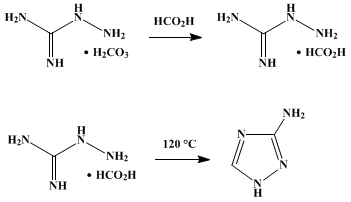 Reaction equation for 3-AMINO-1H-1,2,4-TRIAZOLE (1H-1,2,4-Triazole, 3-amino-)