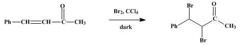 Reaction equation for BENZALACETONE DIBROMIDE (2-Butanone, 3,4-dibromo-4-phenyl-)