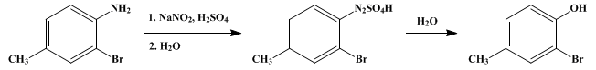 Reaction equation for 3-BROMO-4-HYDROXYTOLUENE (p-Cresol, 2-bromo-)