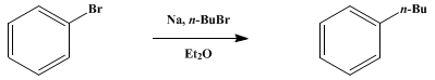 Reaction equation for n-BUTYLBENZENE (Benzene, butyl-)